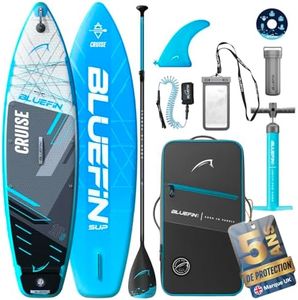 Bluefin Cruise 10'8 Bleu Paddle Gonflable | Pack Sup Premium & Accessoires | Surface Antidérapante & Léger | Épaisseur 6' | Paddle All-Round Parfait pour Adultes & Jeunes