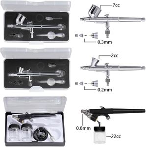SAGUD Airbrush Kit with Quiet Compressor – 3 Airbrushes & Cleaning Set