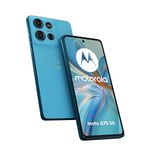 Moto G75 5G 256GB, Handy Aqua Blue, Faux Leather, Android 14, 8 GB LPDDR4X
