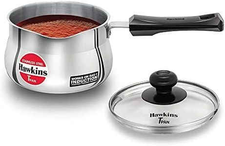 Hawkins Futura Steel Tea Pan with Glass Lid, 1.5 Litre Capactiy