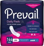 Prevail Moderate Absorbency Incontinence Bladder Control Pads for Women, Long, 16-Count (Pack of 9)