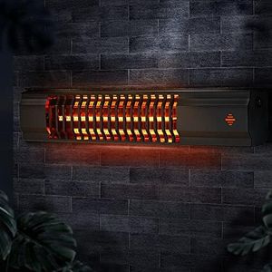 Devanti Radiant Heater, 2000W Portable Electric Infrared Strip Heaters for Bedroom Indoor Home Room Bathroom Space Heating, Remote Control Wall Ceiling Mounted Black