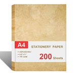 (2 Pack) Stationary Paper for Writing Letters - Vintage Antique Letterhead Paper, Letter Size Stationery Writing Paper, 200 Sheets Double-Sided Invitation/Decorative Printer Paper, 8.5" x 11"