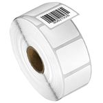 OfficeSmartLabels ZE1114100 [ 1.25" x 1" ] Zebra Compatible Direct Thermal Labels Postage Barcode Shipping Desktop Printer Sticker - 4 Rolls / 1" Core