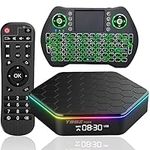 Android TV Box 12.0, Android TV Box 4K 6K 2GB RAM 16GB ROM with Mini Wireless Keyboard, Android Box H618 Quad-core, Android TV Boxes WiFi 6 HDR10+ 2.4G/5G WiFi BT 5.0 Smart TV Box Android