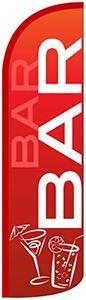 NEOPlex "Bar Drinks 12-Foot WINDLESS Swooper Feather Flag (Flag Only)