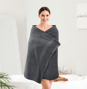 Utopia 4-Piece Bath Towel Set, Grey – Soft & Absorbent