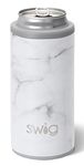 Swig Slim Can Cooler, Insulated Skinny Can Holder, Stainless Steel Can Cooler for Tall Skinny Cans, Skinny Can Cooler Compatible with White Claw, Truly, High Noon, Michelob Ultra (Marble)