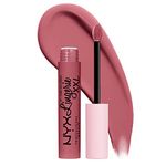 NYX PROFESSIONAL MAKEUP, Lip Lingerie XXL Matte Liquid Lipstick, Vegan Formula - 04 FLAUNT IT (Dusty Pink)