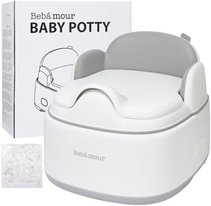 Bebamour Potty Training Toilet 3 in 1 Multi-Functional Potty Seat Detachable Baby Potty Step Stool Anti-Slip Stable Potty Training Toilet for Baby Toddler Kids(Grey)