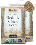 Mile Four Organic Chicken Feed (46 lbs) Starter Chick Mash, Non-GMO, USA Grown, 21% Protein, Corn-Free, Soy-Free, Non-Medicated Chick Feed