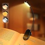 D BABE 9 LED Rechargeable Book Light for Reading in Bed, Clip on Reading Light with 3 Color Temperatures, Stepless Dimming Brightness, Long Lasting & Compact, Perfect for Readers, Kids & Travel