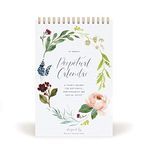 Bliss Collections Perpetual Calendar, Important Dates to Remember, Floral Monthly and Daily Wall Hanging Organizer for Important Dates, Birthdays, Anniversaries and Special Days, 5"x10" (12 Sheets)