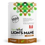 PlantVital Lion’s Mane Mushroom Powder - Made in Canada - Gluten-Free, Non-GMO, Vegan, Lions Mane Supplement, Antioxidant - 60 Servings