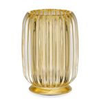 VanEnjoy Clear Yellow Toothbrush Cup Glass Toothbrush Holder for Bathroom, Unique Toothbrush Holder