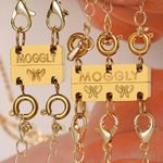 MOGGLY Necklace Layering Clasps 18k Gold Plated, Magnetic Holder for Multiple Strands Plus a Giftable Mini Jewelry Box