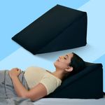 CareFoam Memory Foam Wedge Pillow for Neck & Back Pain Relief (Wedge Pillow, Black)