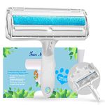 Fur Magic Reusable Pet Hair Remover Roller for Dog, Cat and Other Pet Hair with Improved Handle, Easy to Clean Lint Remover for Furniture, Sofa, Carpet and Bedding, Blue