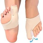 Bunion Corrector Big Toe Straightener, Bunion Splint Support Protectors Sleeve with Gel Bunion Pad Cushion for Hallux Valgus and Hammer Toe for Day and Night Use, Fits Men and Women