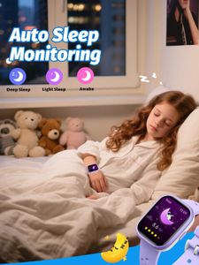 teslahero Kids Smart Watch, Purple – Touchscreen, GPS Tracker