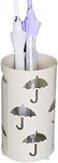 Indian Decor 567745 Umbrella Stand White Hollow Out Umbrella Bucket, Round Modern Entryway Organizer
