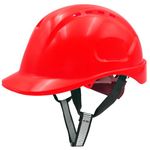 MUSTBAU Hard Hats Construction Industrial Safety Helmet Hard Hat With Chin Strap 6 Point Harness, Wheel Ratchet Adjust 52-66 cm EN 397