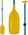 WONITAGO Canoe Paddles Aluminum Paddle with Plastic Blades Floating Adjustable Canoeing and Boating Oars, 122-152 cm/4-5 Ft, Yellow