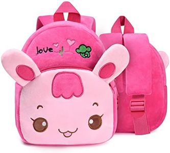 URAQT Borsa per la Scuola per Ragazze, Zaino per Bambini, Animale Carino Coniglio Asilo Nido Hop Zoo 2-7 anni