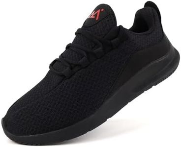 Mens Running Shoes Slip on Walking Tennis Shoes Lightweihgt Breathable Non Slip Fashion Sneakers for Work Gym Travel,Black,Size 12.5