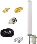 High Gain 10dBi Antenna Universal Wide-Band 4G / LTE 5G WiFi Hotspot Cellular Fullband Antennas and Omni Directional Outdoor Pole Wall Mount Wideband 698-3800MHz Antenne for Verizon, AT&T T-Mobile