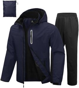 Men's Waterproof Golf Rain Suit Gear Purple Blue Jacket Black Pants S