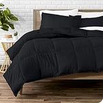 Bare Home Comforter Set - King/California King - Goose Down Alternative - Ultra-Soft - Premium 1800 Series - All Season Warmth (King/Cal King, Black)