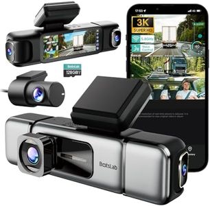 3K 4 Channel Dash Cam, 560° All-Sides View, Front and Rear Inside Car Camera with 3.18”Touch Screen, Dash Camera 24/7 Parking Mode, Built-in GPS 5.8G WiFi Night Vision Voice Control, Free 128GB Card