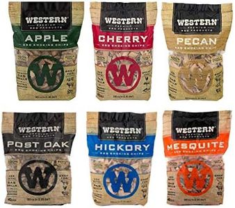 Western Wood Smoking Chip Variety Pack of 6, 180 cu in per Bag