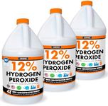Chromex Hydrogen Peroxide 12 Percent Food Grade, 4X Power Concentrated Solution, 3 Gallons Dilute to 12 Gallons, Versatile Uses include Topical Care, Home, Kitchen, Bath Cleaner, Laundry, Whitening