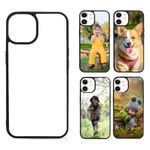 Jumkook 5PCS Sublimation Blanks Phone Case for Apple iPhone 6 Plus / 6s Plus 5.5 Inch, Custom Printable Picture Phone Cases for DIY, Customized Black Shockproof Protective Cover for Women & Men