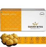 LB Ray No Sugar Besan Laddoo- 100% Sugar Free Mithai made with Pure A2 Ghee and Plant Sweetener Stevia No Added Preservatives/Colors (Single pack -300g)