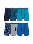 Fruit of the Loom Men's Coolzone Boxer Briefs, Moisture Wicking & Breathable, Color Multipacks, 6 Pack-Assorted Ringer, XXL (Pack of 6)