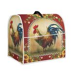 Annejudy Kitchen Aid Mixer Cover, Sunflower Rooster Print Kitchen Stand Mixer Dust Cover with Handle, Kitchen Aid Covers for Stand Mixer or Coffee Maker With Pocket, Kitchen Aid Mixer Assecories