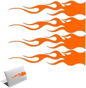 Yianyal Car Flame Decals, Waterproof Motorcycle Decals - Unique Car Body Decals, Fun Car Accessories for Trucks, Cars, Sedans