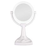 Zadro 11" Fluorescent Lighted Makeup Mirror with 10X/1X Magnification and Tray