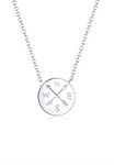 Elli Women's 925 Sterling Silver Arrow Compass Talisman Travel Wanderlust Pendant Necklace - 45cm length