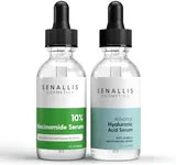 SenAllis Cosmetics Niacinamide Face Serum 10% and Hyaluronic Acid Serum Combo Pack, Skin Complexion Treatment, Minimize Large Pores, Plump Skin, Reduce Appearance of Fine Lines and Hydrate Skin …