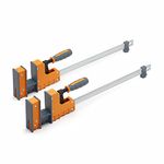 Bora 18" Parallel Clamp Set, 2 Pack of Woodworking Clamps with Rock-Solid, Even Pressure, 571118T, Rustic Brown