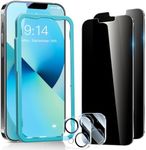 SmartDevil 2Pack for iPhone 14 Plus Privacy Screen Protector with 2Pack Camera Lens Protector, 9H Anti-Spy Privacy Screen 14 Plus, Anti-Shatter Glass, Bubble Free Easy Install