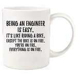 Engineer Gifts,Engineer Graduation Gifts Mugs,Funny Coffee Mug Engineer Gifts for Men, Dad Gifts for Fathers Day Birthday Christmas Engineer Mug White 11 Oz