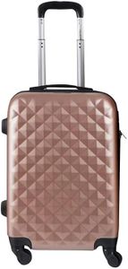 CELIMS - Valise Cabine Rigide ABS 45x30x20 avec Roues Amovibles - Petite Valise Cabine, Bagage à Main Léger, Approuvé EasyJet, Idéal pour Enfants et Adultes - Rose Gold