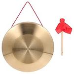 Generic Gong with Mallet, 22 cm/8.66Inch Tam Tam Gong Traditional Chinese Percussion Instrument, Copper Decorative Chau Gong for Home, Office (47T05O14D9O)