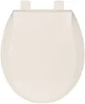 GarveeTech Toilet Seat, Sturdy Round Toilet Seat With Soft Close Mechanism - Effortless Installation and Cleaning, Secure Fit for Most Toilets - Classic Almond Finish