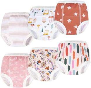 ALVABABY Toddler Potty Training Panties 6 Pack Cotton Absorbent Toilet Training Pants Boys and Girls 4T 6XC06A-4TJ